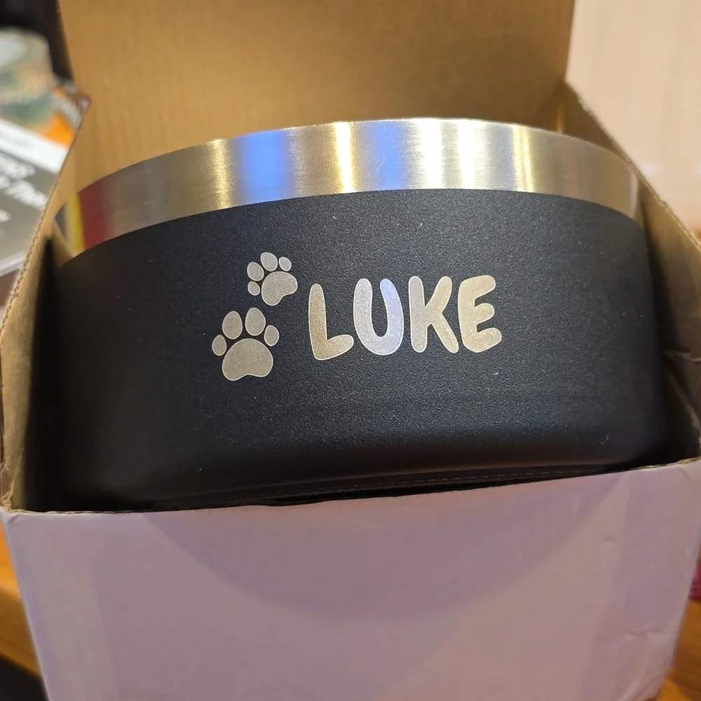 LUKE dog bowl